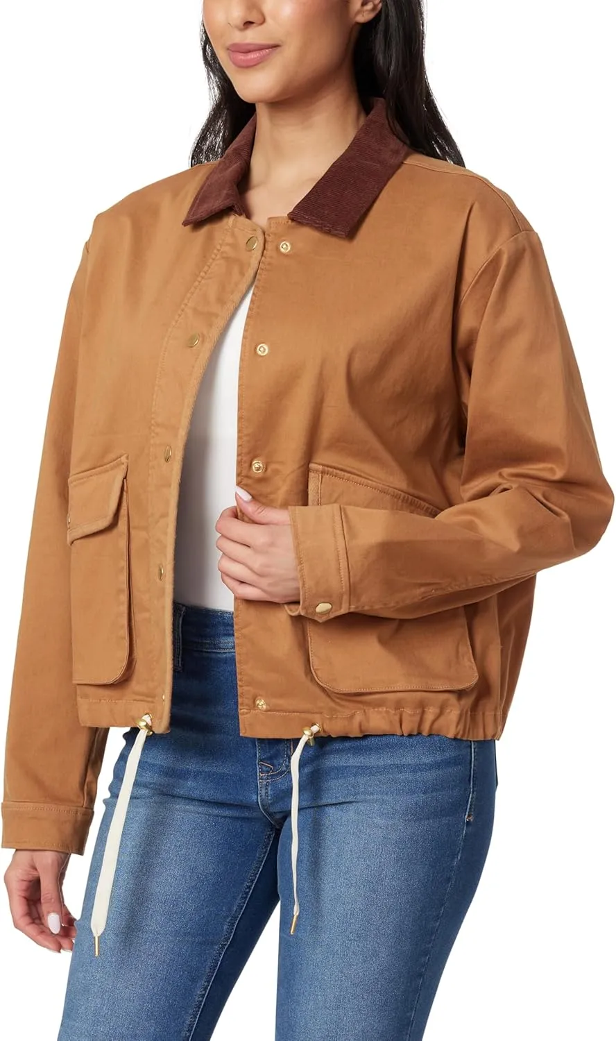 Angels Forever Young Women's Everflex Relaxed Stretch Canvas Barn Jacket