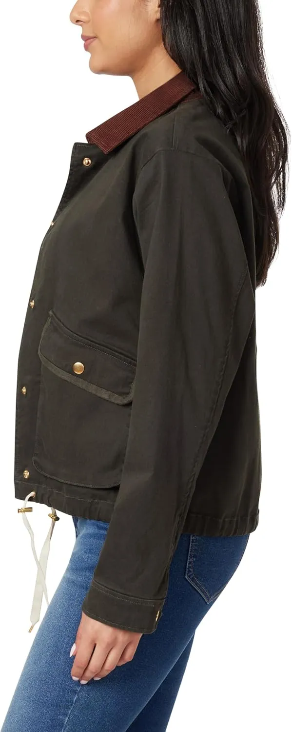Angels Forever Young Women's Everflex Relaxed Stretch Canvas Barn Jacket