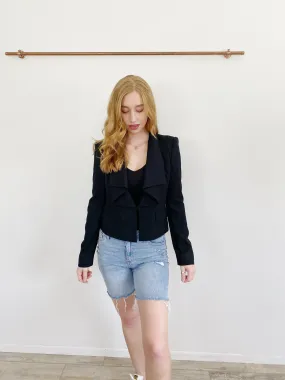 BCBG Max Azria Wool Blend black Blazer Jacket Medium