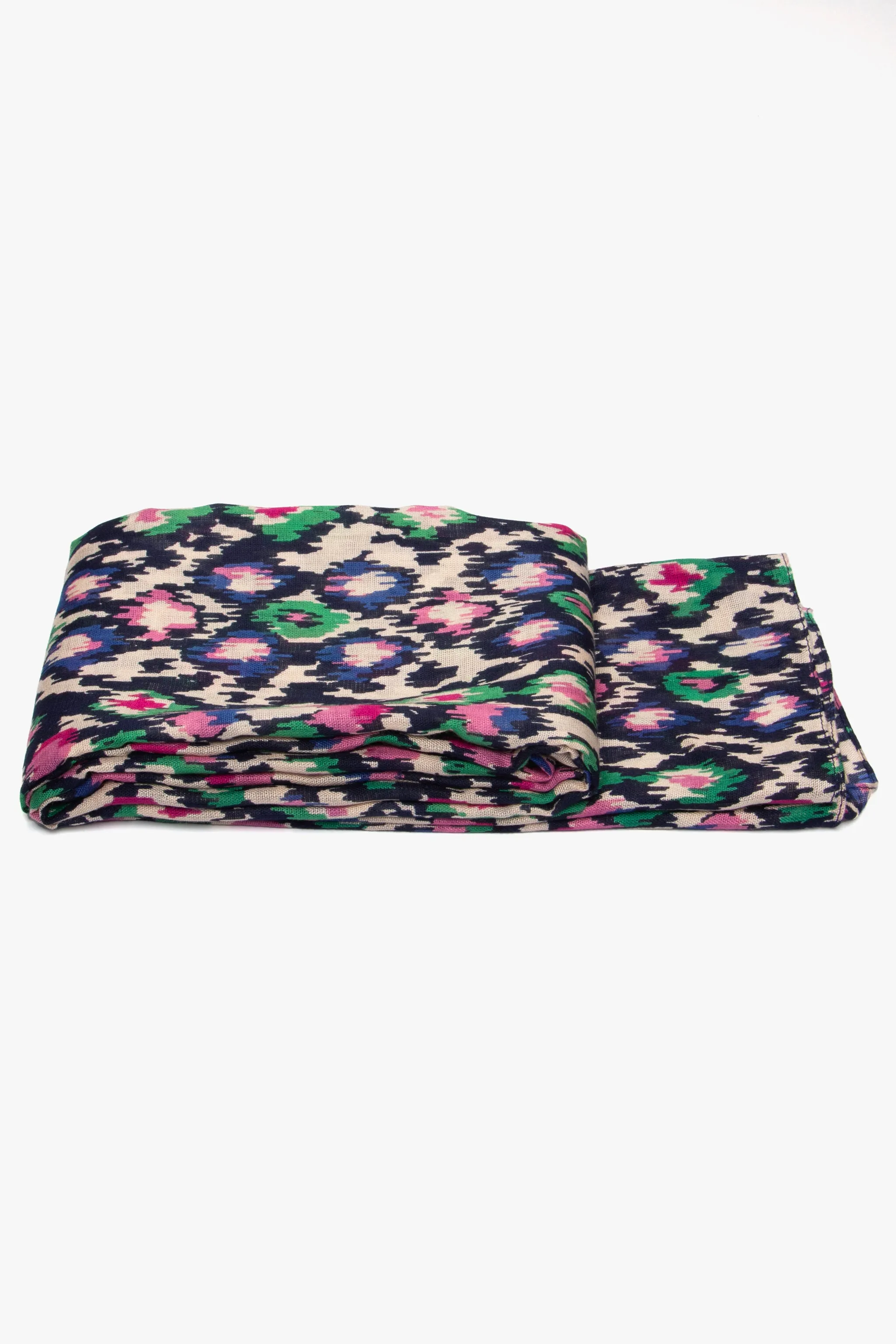 Belle Lightweight Scarf - Navy Blue, Abstract Spot