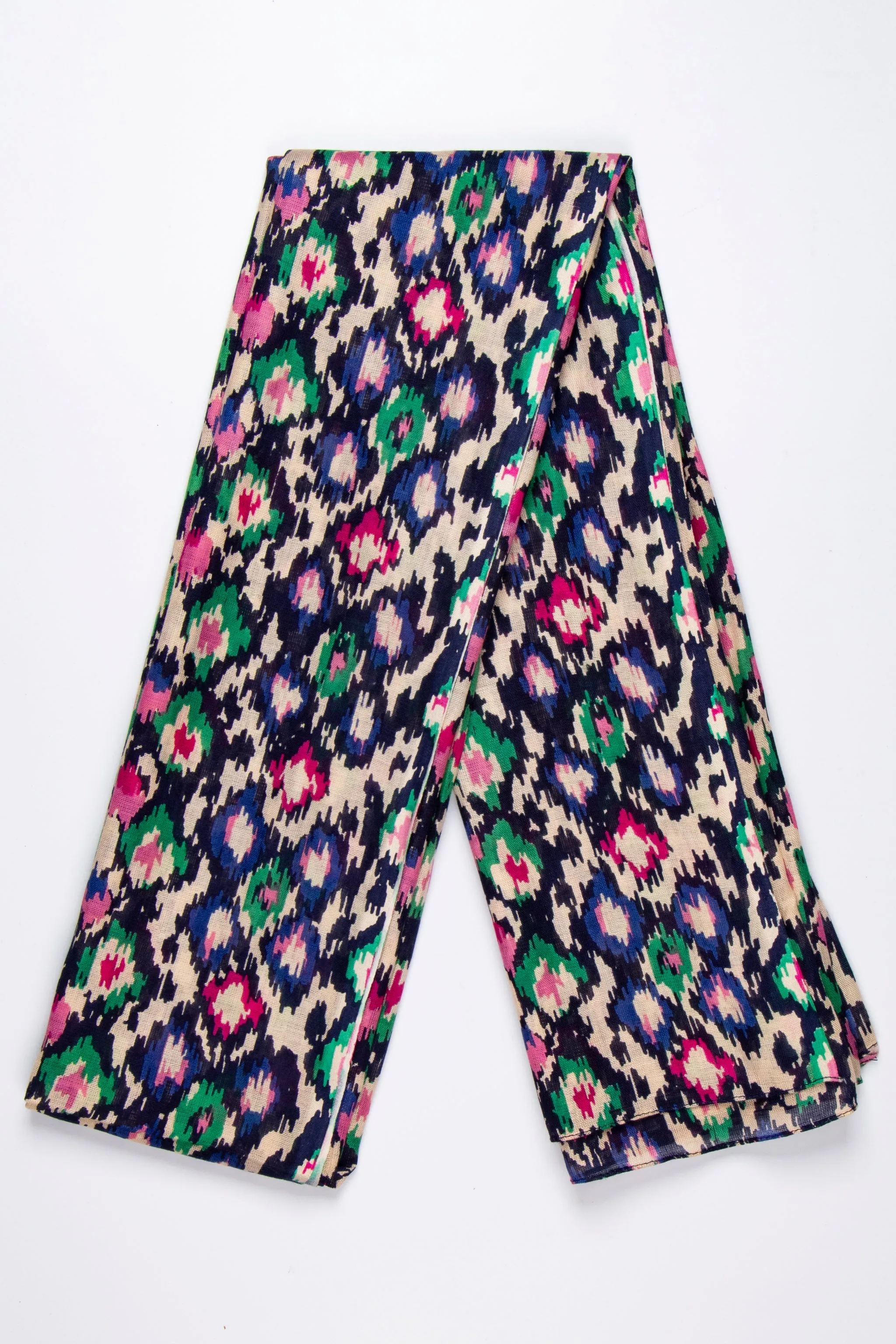 Belle Lightweight Scarf - Navy Blue, Abstract Spot