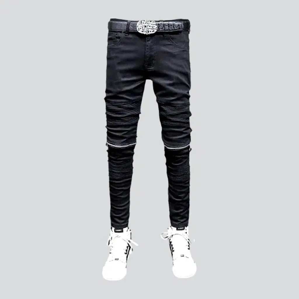 Black y2k jeans
 for men