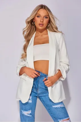 Blazer mit gerafften Ärmeln