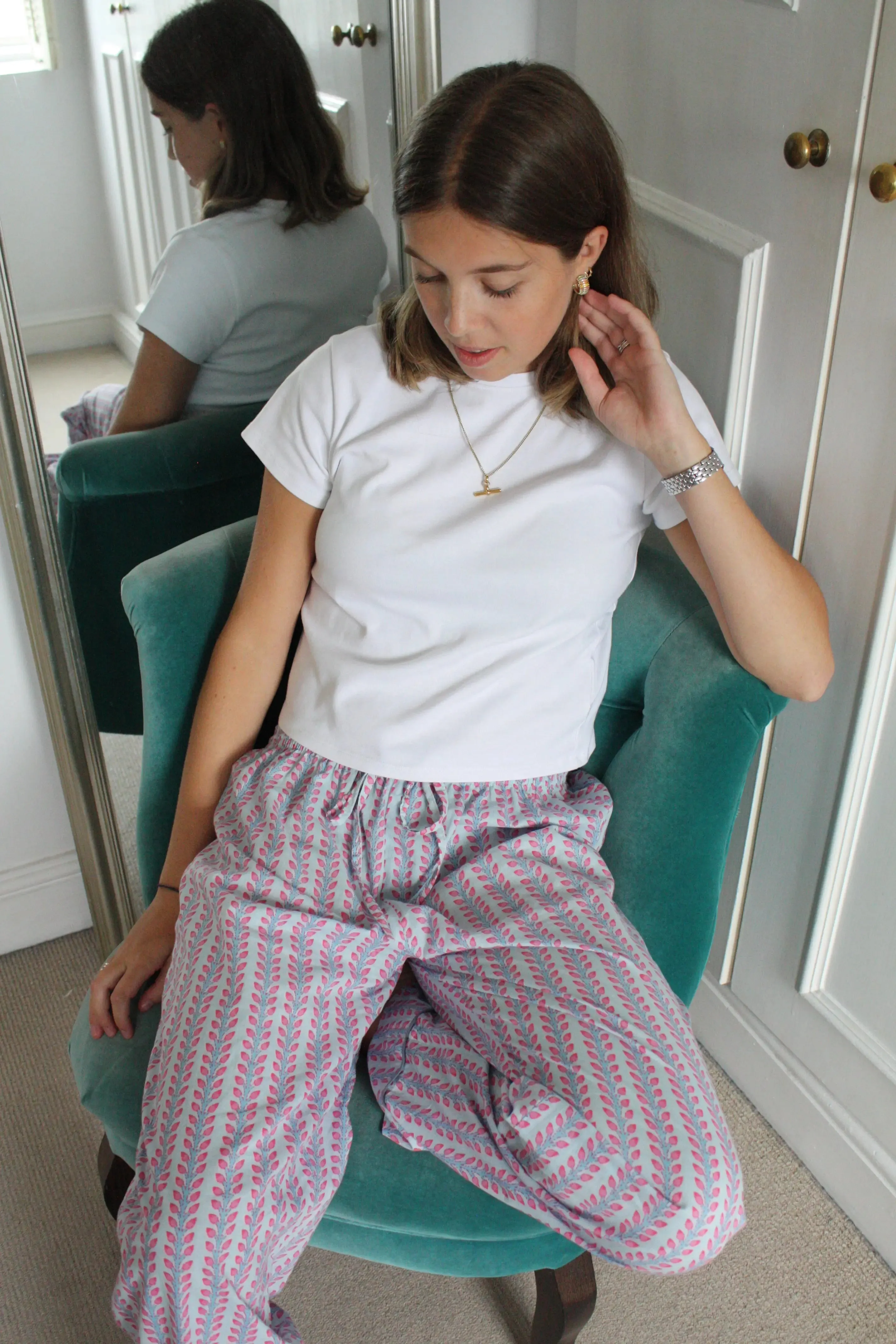 Blossom Stripe Trousers