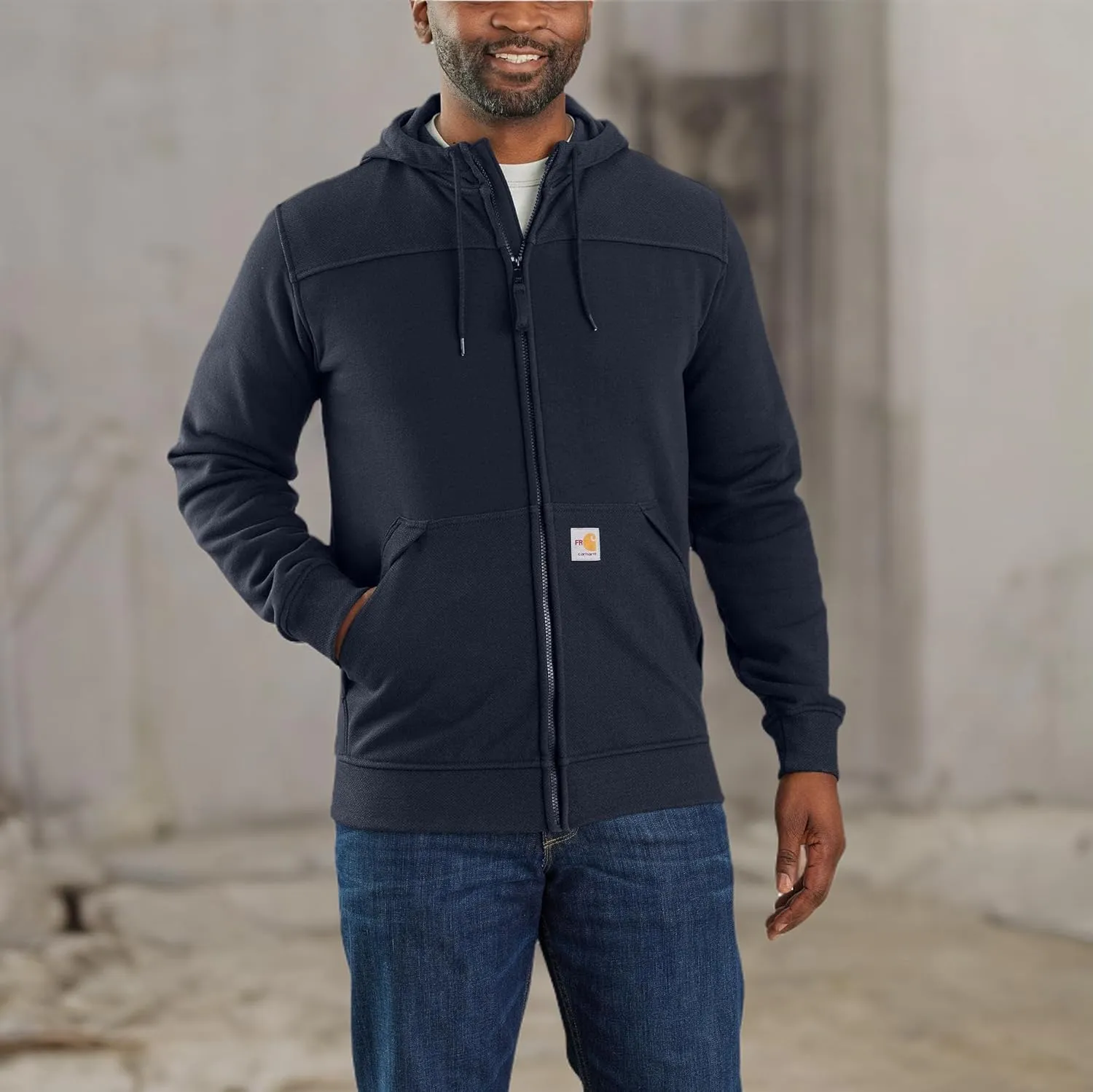 Carhartt Men's Flame Resistant Rain Defender Relaxed Fit Fleece Jacket