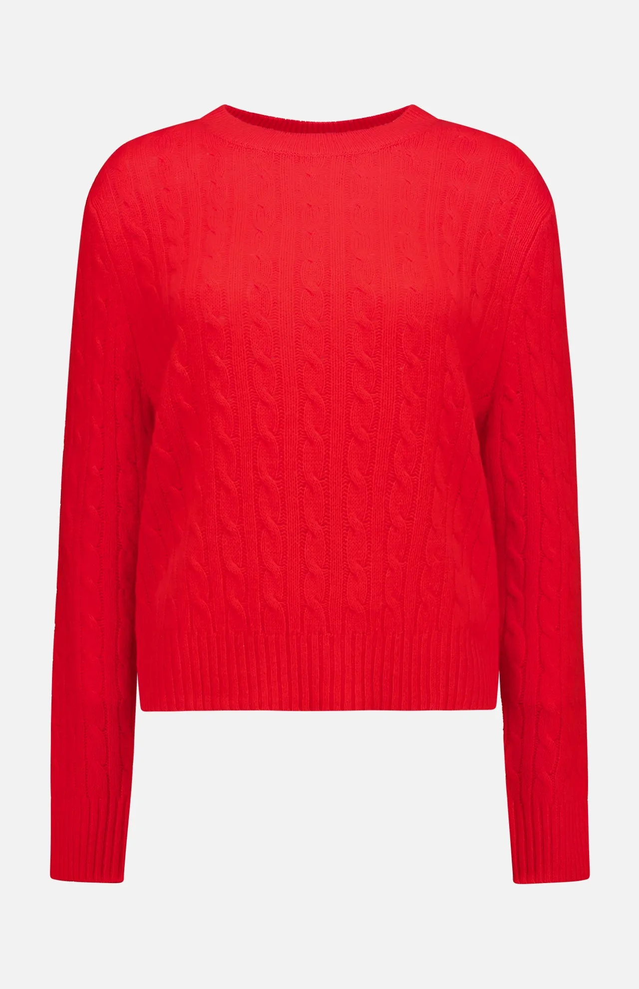 Cashmere Featherweight Cable Crew