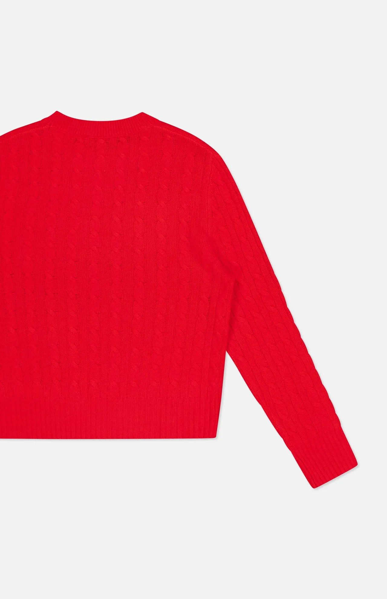 Cashmere Featherweight Cable Crew