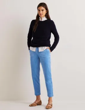Classic Tapered Trousers-Riviera Blue