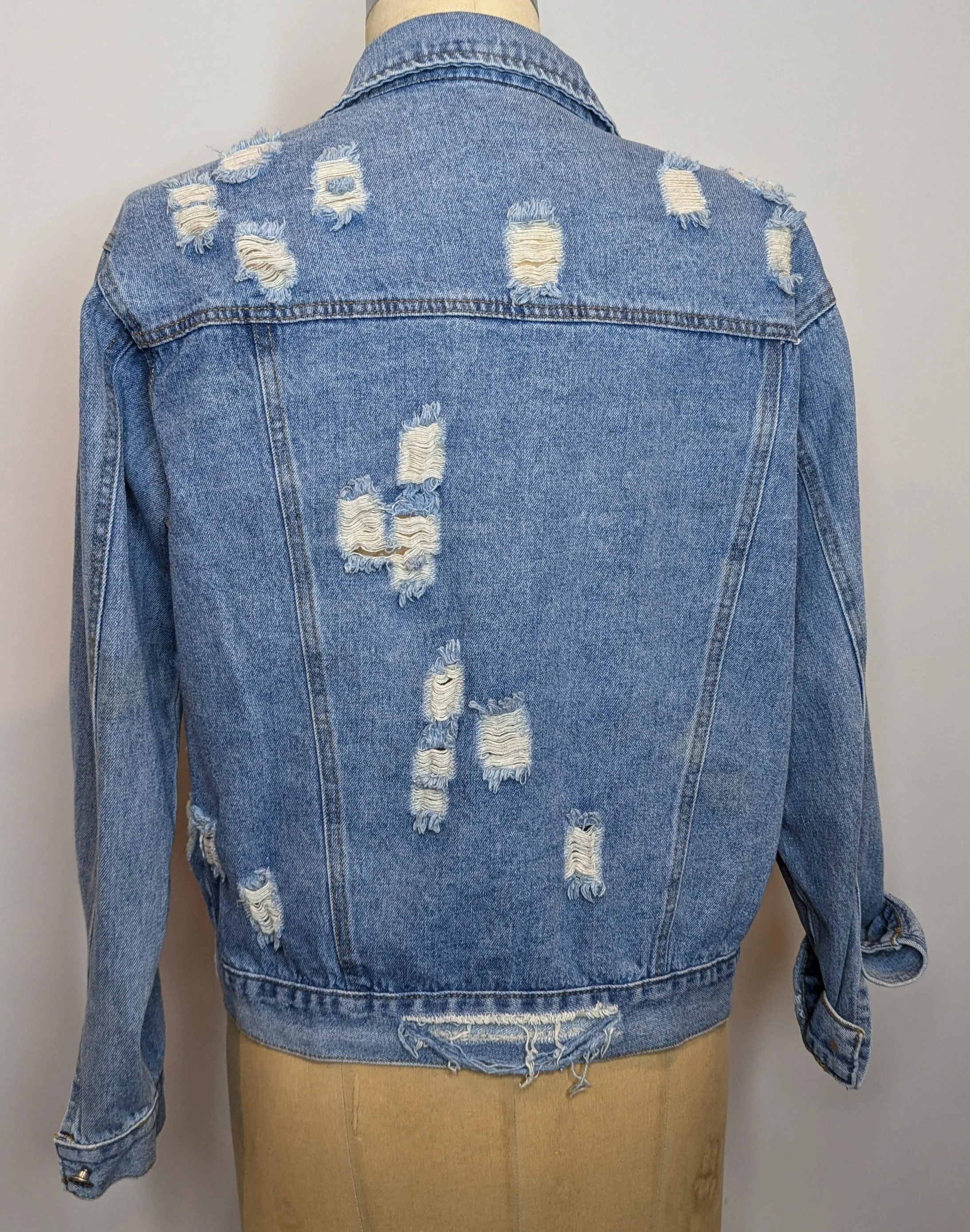 Delilah Relaxed Distressed Denim Jacket