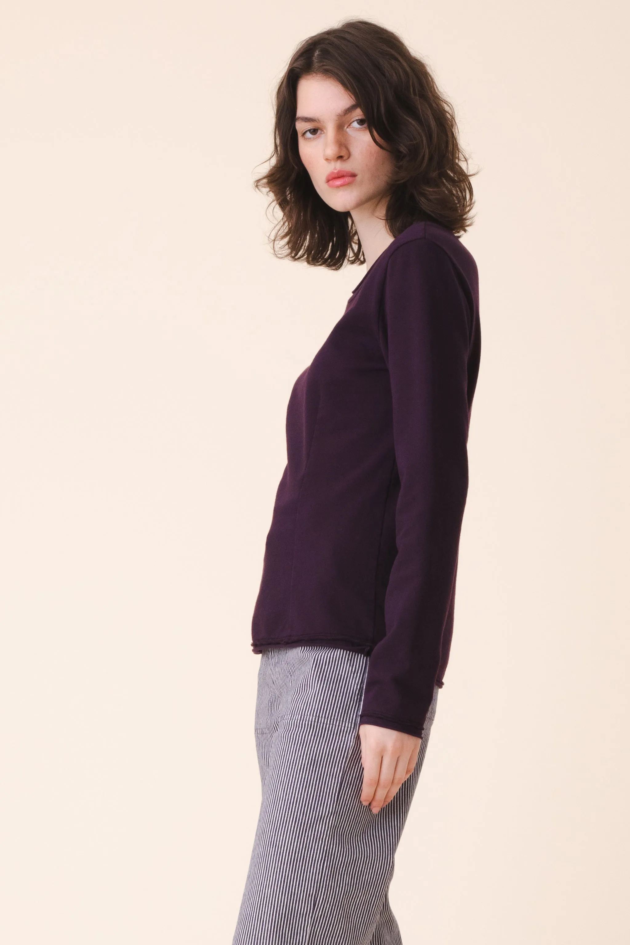 Dressmaker Sweater in Midnight Plum