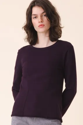 Dressmaker Sweater in Midnight Plum