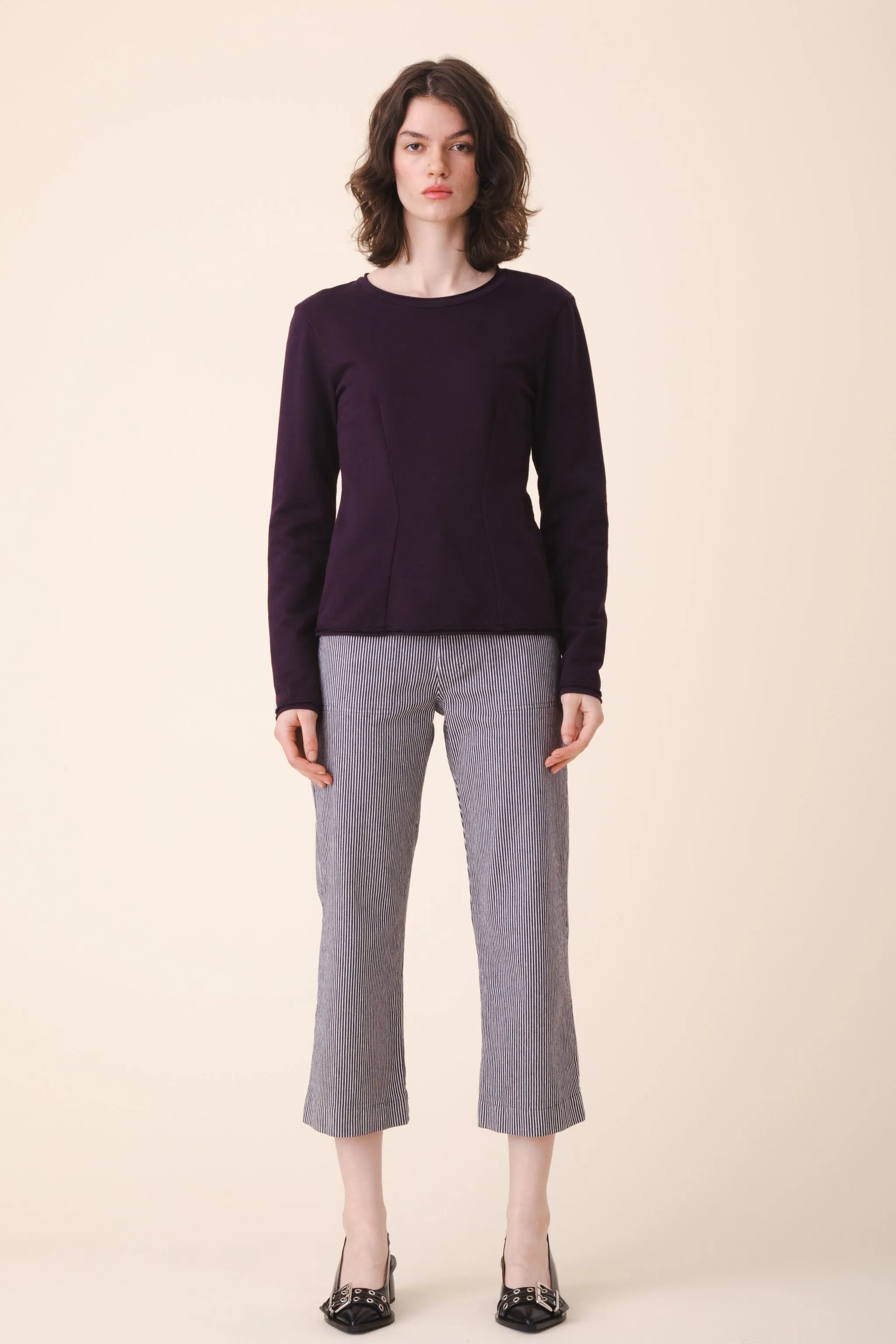 Dressmaker Sweater in Midnight Plum