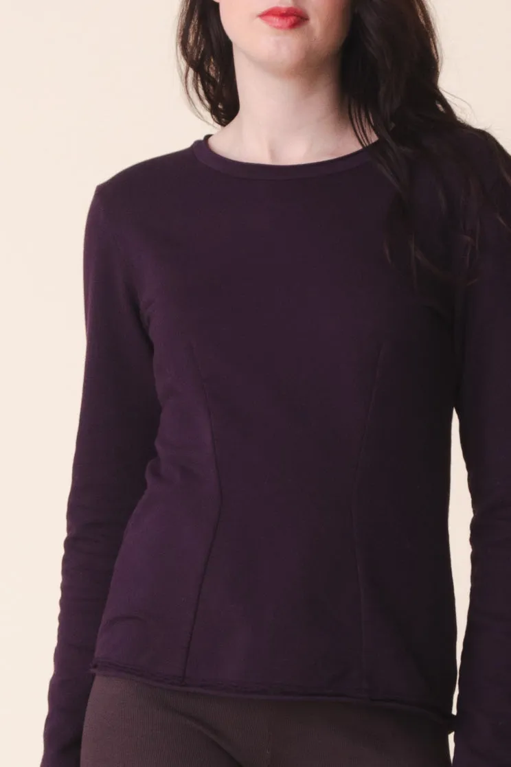 Dressmaker Sweater in Midnight Plum