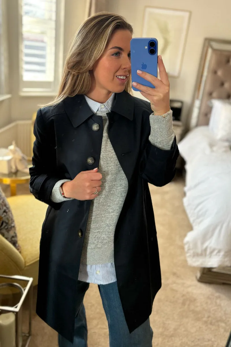 Ex Roman Petite Navy Trench Coat