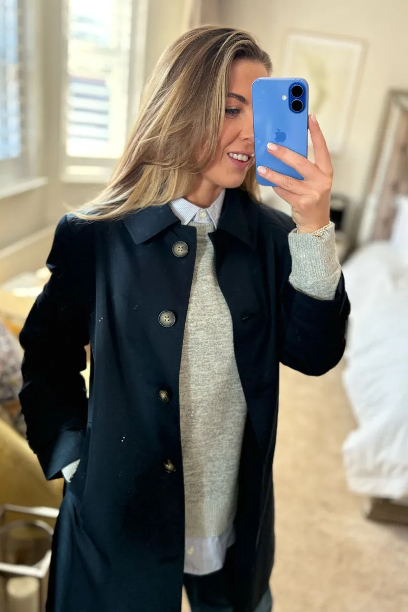 Ex Roman Petite Navy Trench Coat