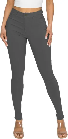 FASHION-LAND High Waisted-Rise Colored Jeans Ripped Destroyed Distressed Stretchy