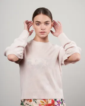 featherweight cashmere sweater open sleeve cocoon - butter cream