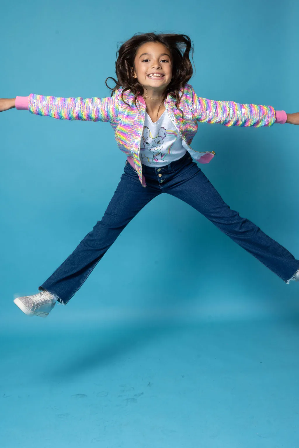Girls Stretchy Bootcut Jeans