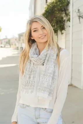 Gray Elephant Scarf