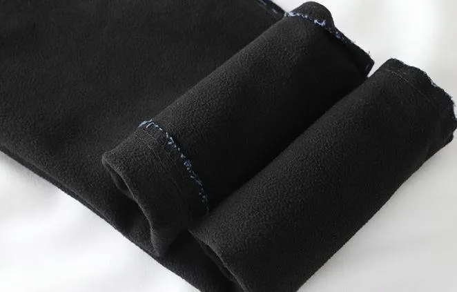 High Waist Velvet Inside Stretchy Skinny Denim Jeans