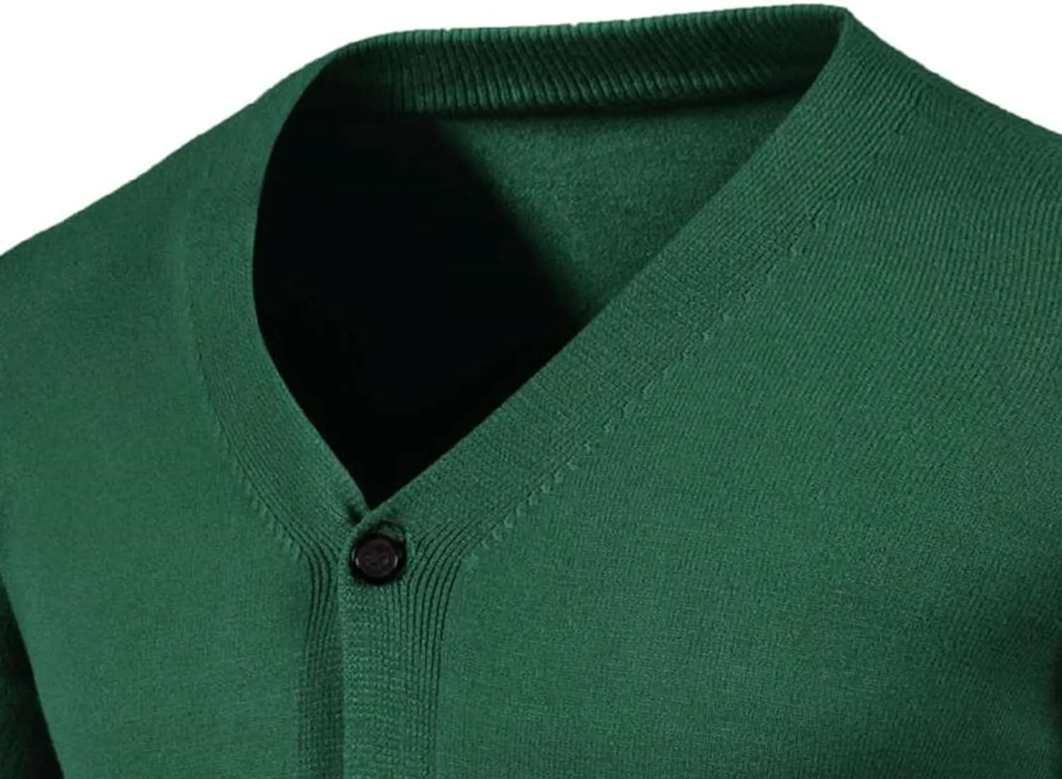 JEKE-DG Men's V Neck Cardigan Sweater Casual Slim Fit Lightweight Sweaters Button Down Knitted Sweater with Pockets