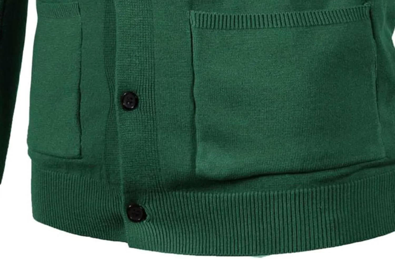JEKE-DG Men's V Neck Cardigan Sweater Casual Slim Fit Lightweight Sweaters Button Down Knitted Sweater with Pockets