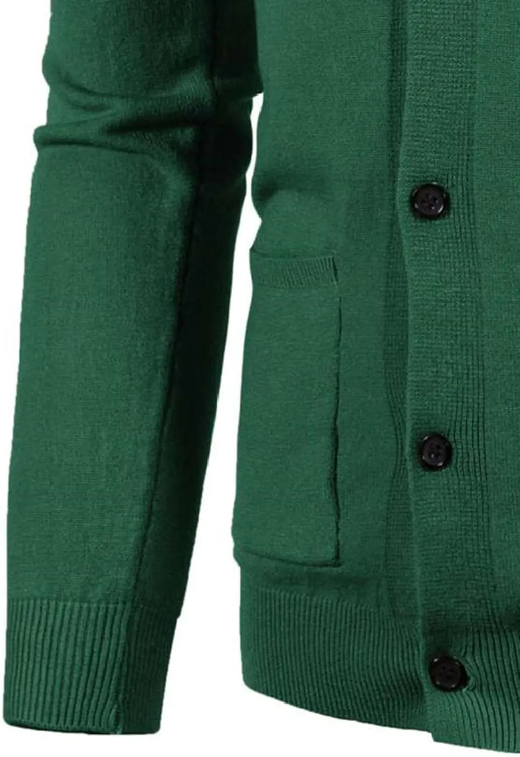 JEKE-DG Men's V Neck Cardigan Sweater Casual Slim Fit Lightweight Sweaters Button Down Knitted Sweater with Pockets