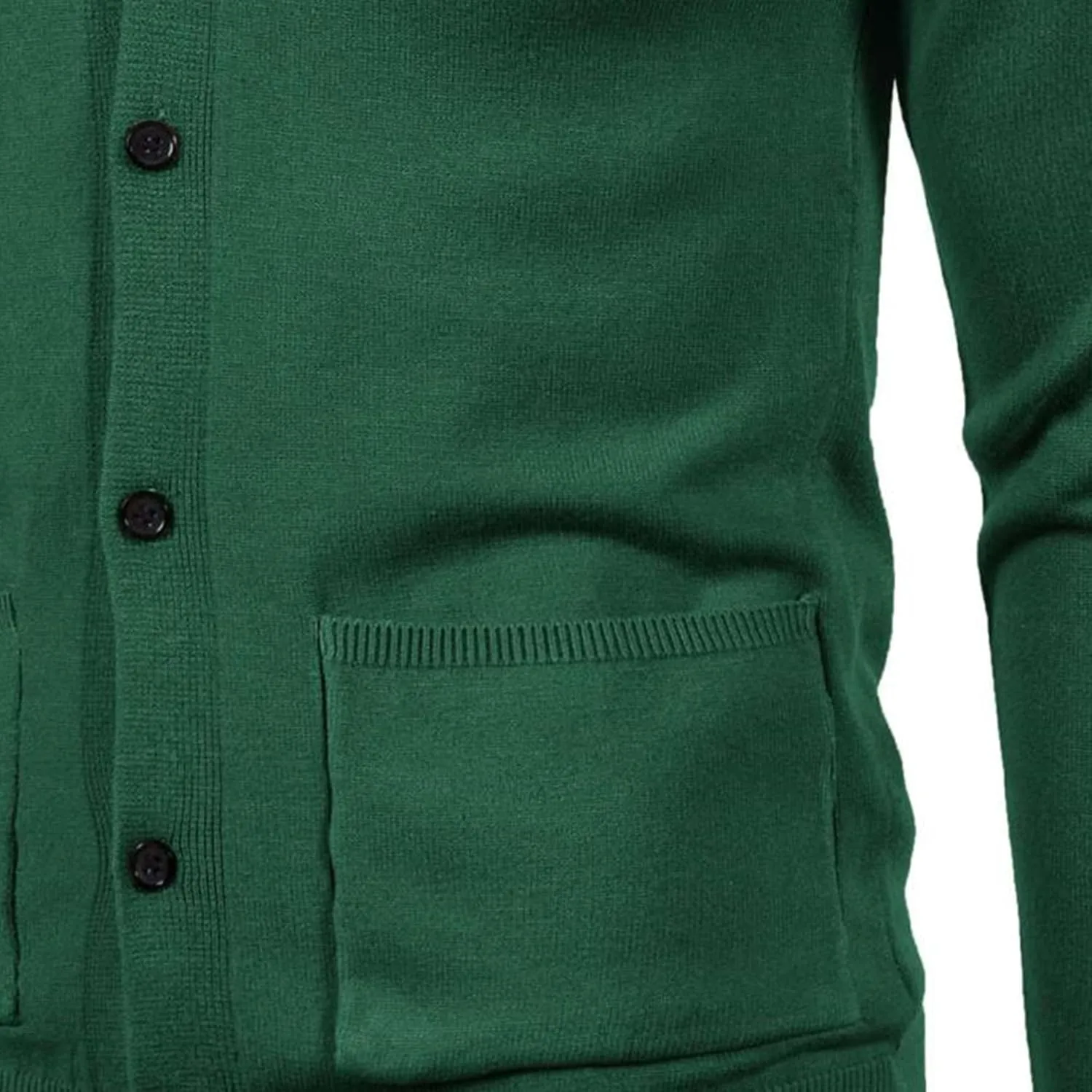 JEKE-DG Men's V Neck Cardigan Sweater Casual Slim Fit Lightweight Sweaters Button Down Knitted Sweater with Pockets
