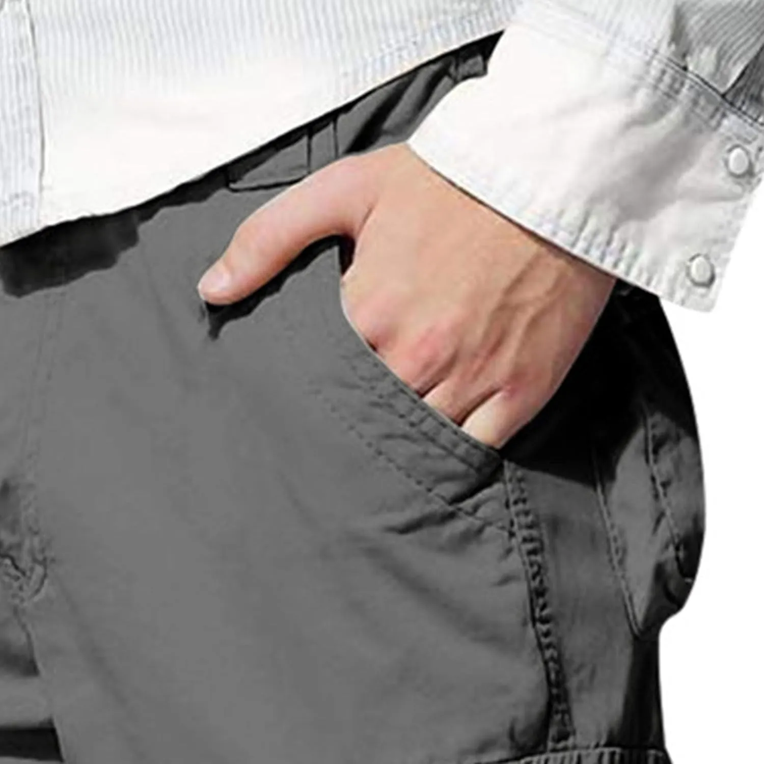 JEShifangjiusu Men Outdoor Cargo Pant Lightweight Tactical Military Baggy Pant Hiking Jogger Classic Trousers Multi Pockets
