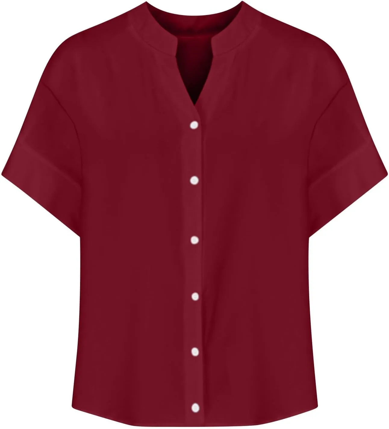 Linen Shirts for Women Short Sleeve Button Down Tops Loose Fit Dressy Trendy Tunic Tops Cute Casual Summer Outfits 2025