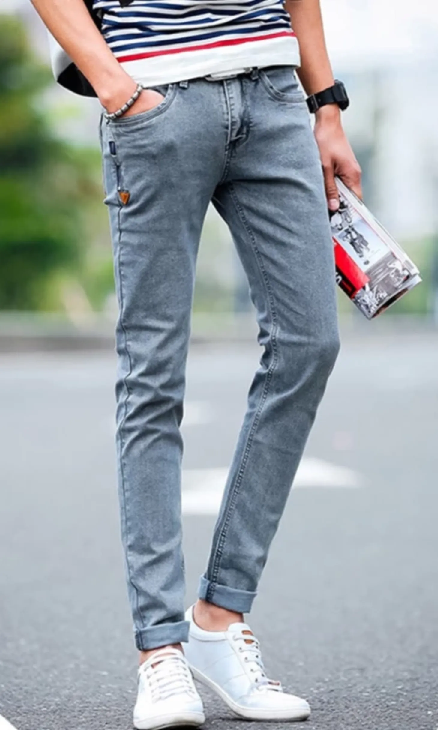 Men's Casual Skinny Stretchy Jeans