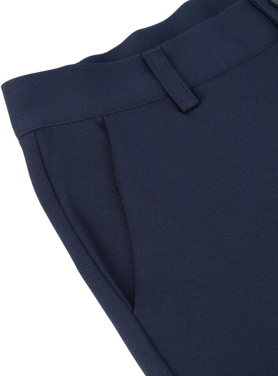 Mens Classic Slim Fit Fit Stretch Flat Front Slacks Dress Pants