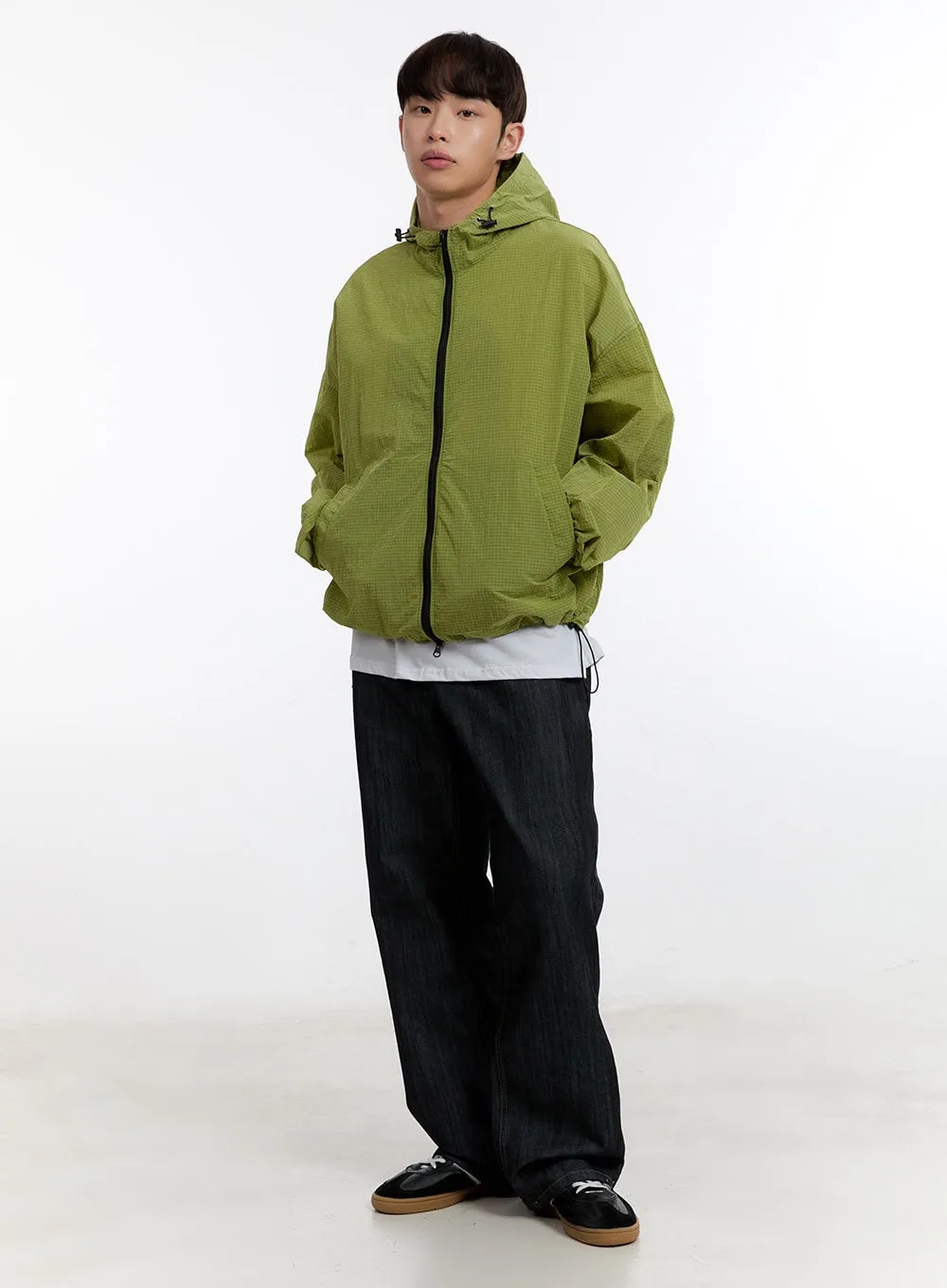 Men's Hooded Windbreaker Jacket IA507