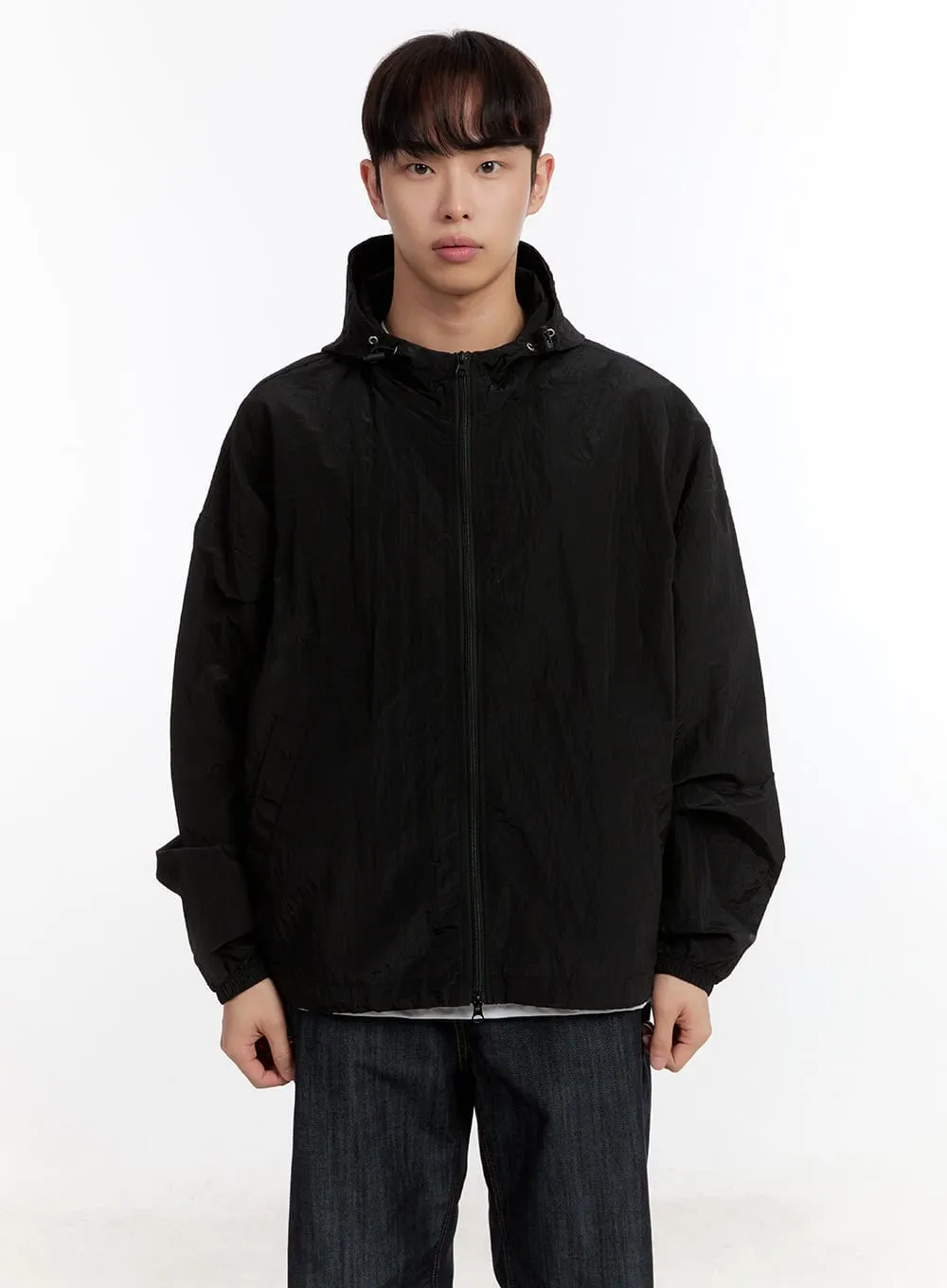 Men's Hooded Windbreaker Jacket IA507