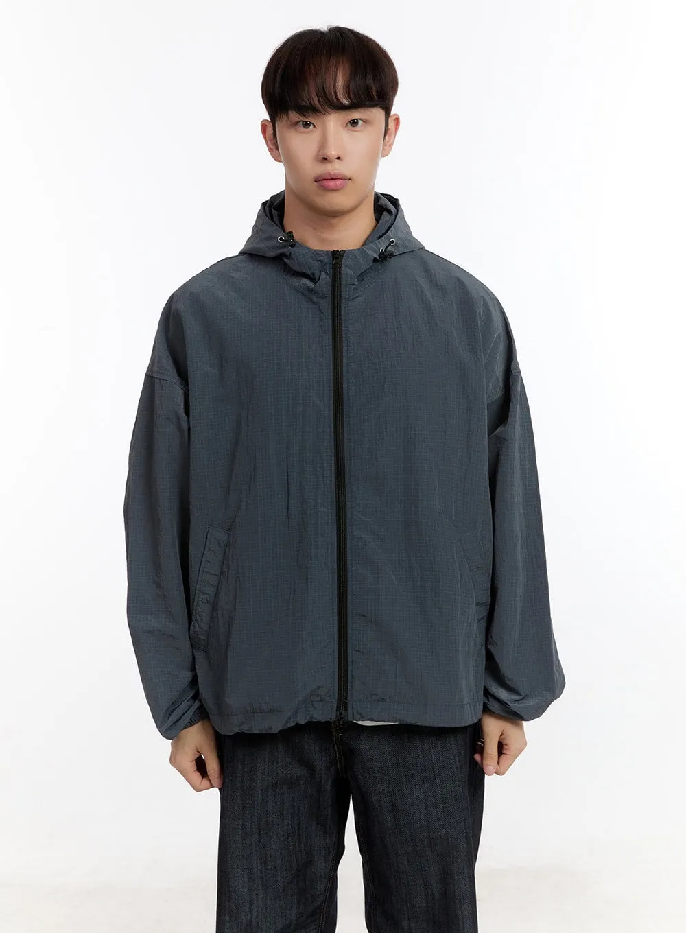 Men's Hooded Windbreaker Jacket IA507