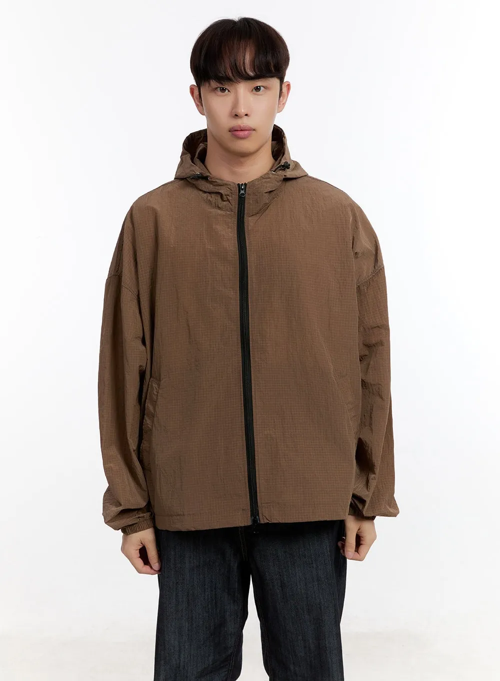 Men's Hooded Windbreaker Jacket IA507