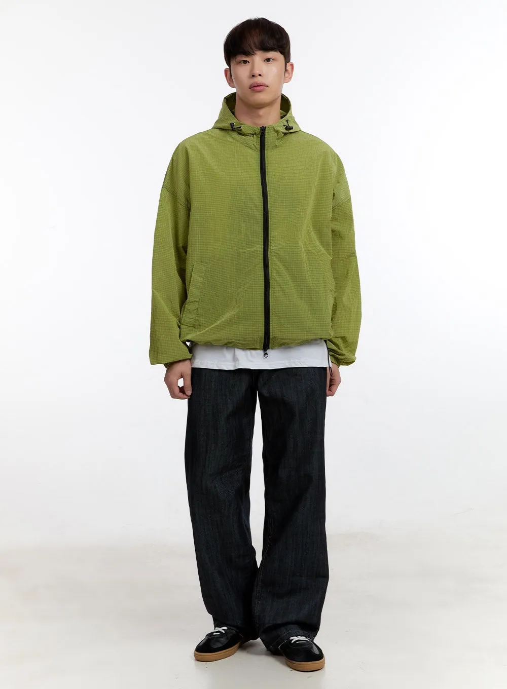 Men's Hooded Windbreaker Jacket IA507
