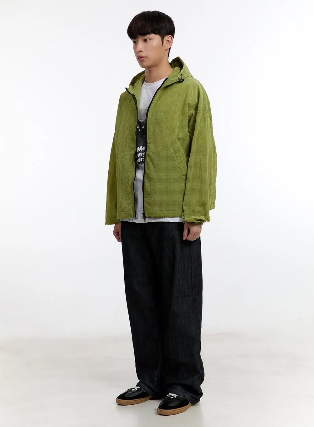 Men's Hooded Windbreaker Jacket IA507