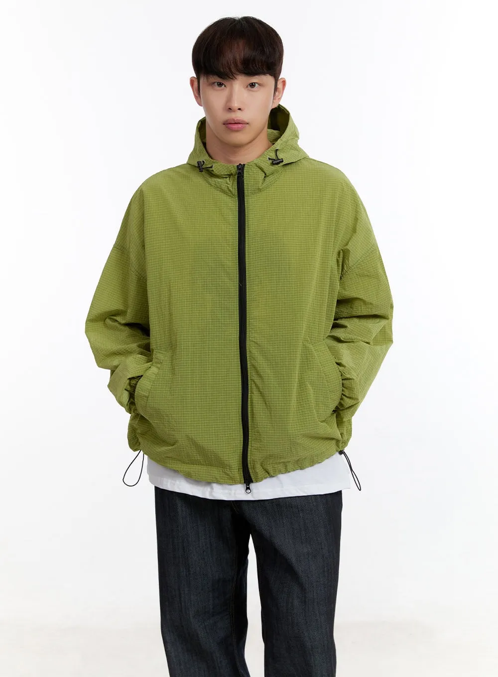 Men's Hooded Windbreaker Jacket IA507