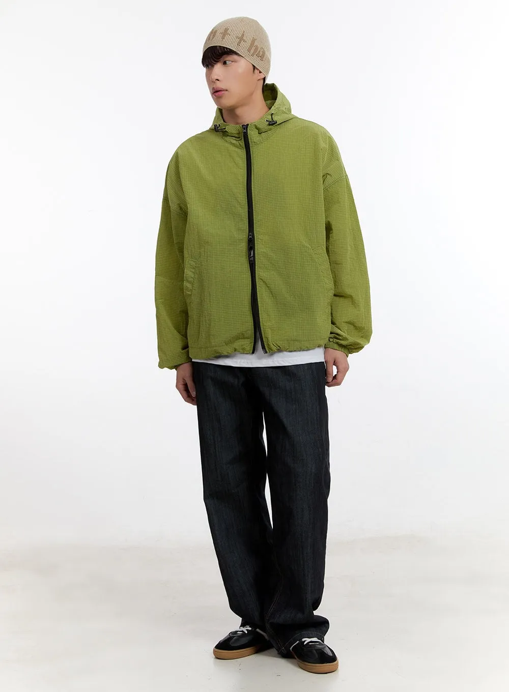 Men's Hooded Windbreaker Jacket IA507