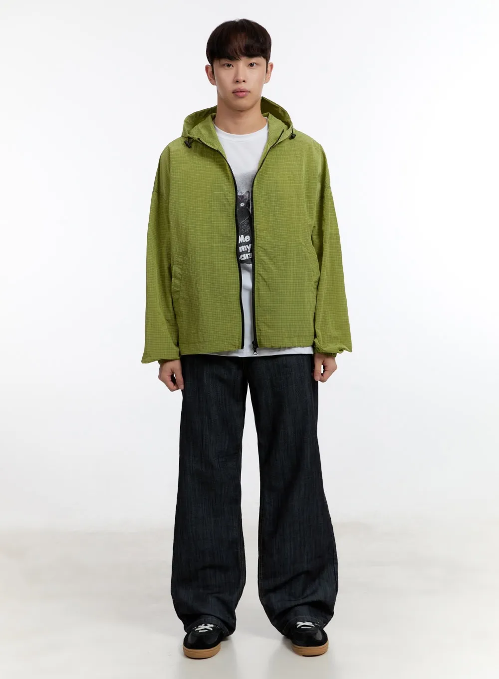 Men's Hooded Windbreaker Jacket IA507