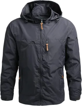 Men's Jacket Rain Windbreaker Cycling Running With Hood Lightweight Jacket, M-5XL