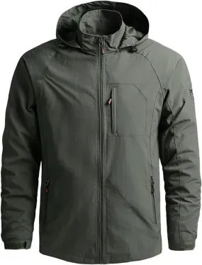 Men's Plus Size Jacket Rain Windbreaker Lightweight Shell Raincoat With Hood For Golf Hiking Travel, M-7XL