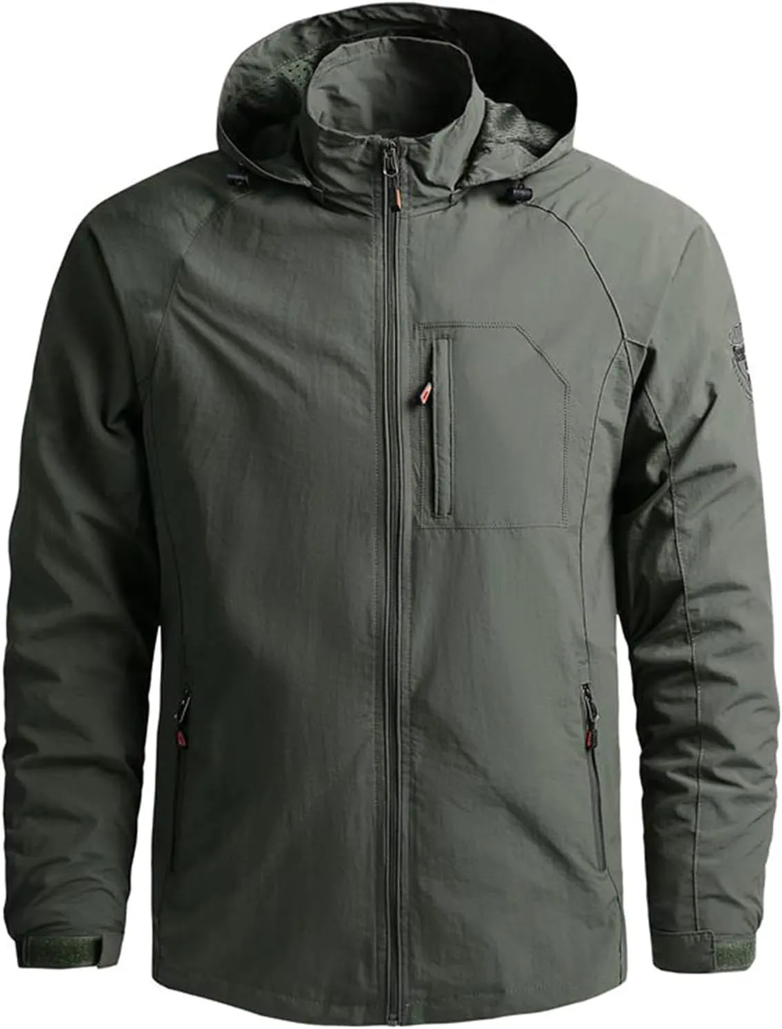 Men's Plus Size Jacket Rain Windbreaker Lightweight Shell Raincoat With Hood For Golf Hiking Travel, M-7XL
