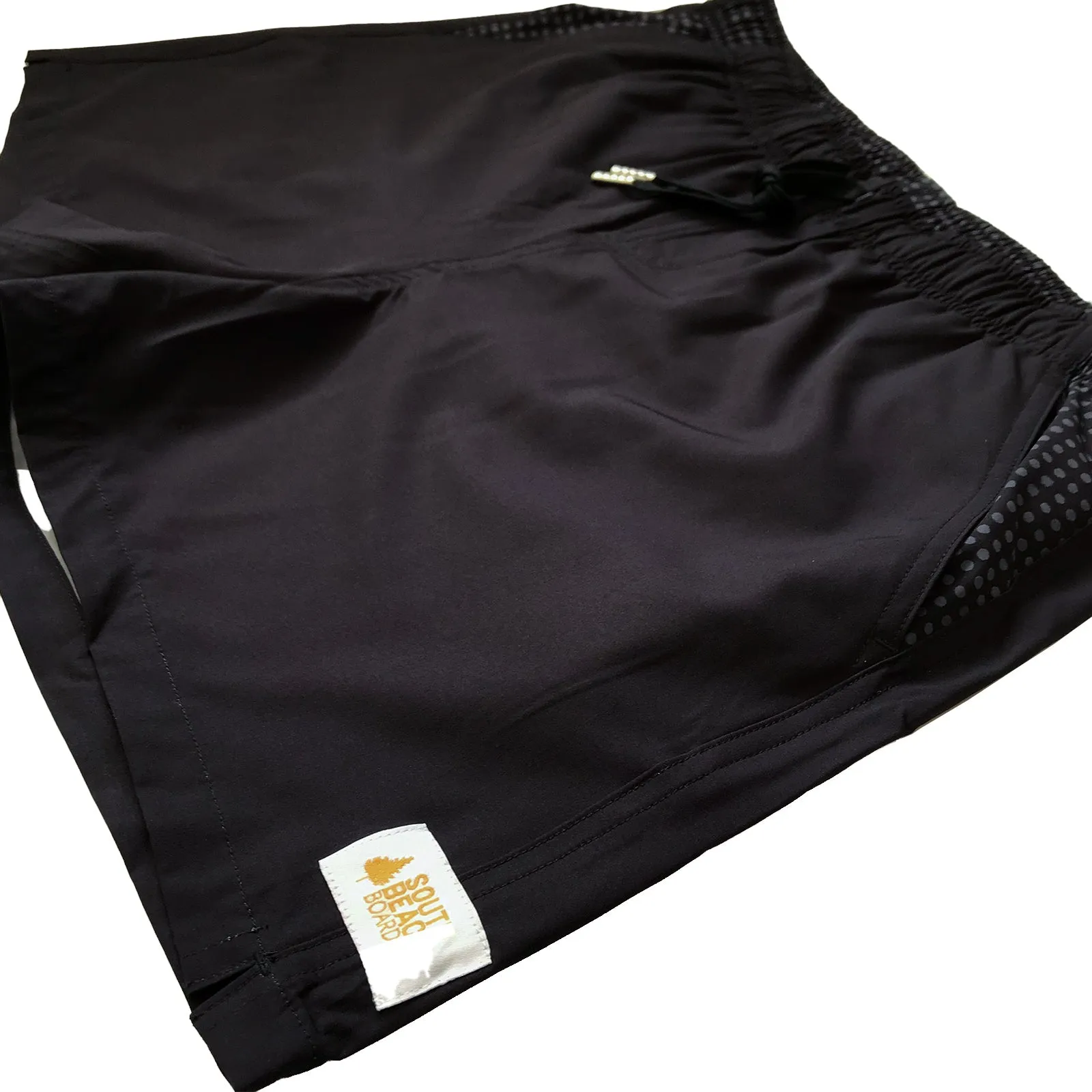 Men's Stretchy Solid-Colour Trunks: Ink
