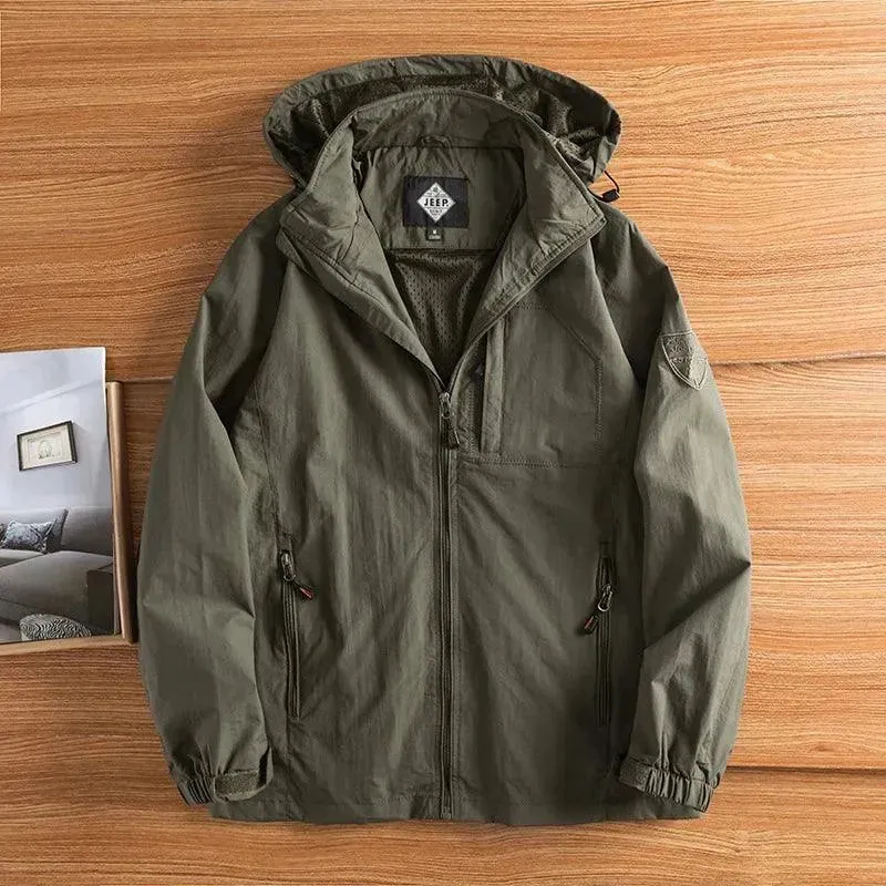 Men's Waterproof Military Windbreaker Jacket