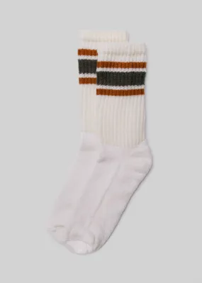 Merino Retro Stripe | Denim   Brown | American Trench