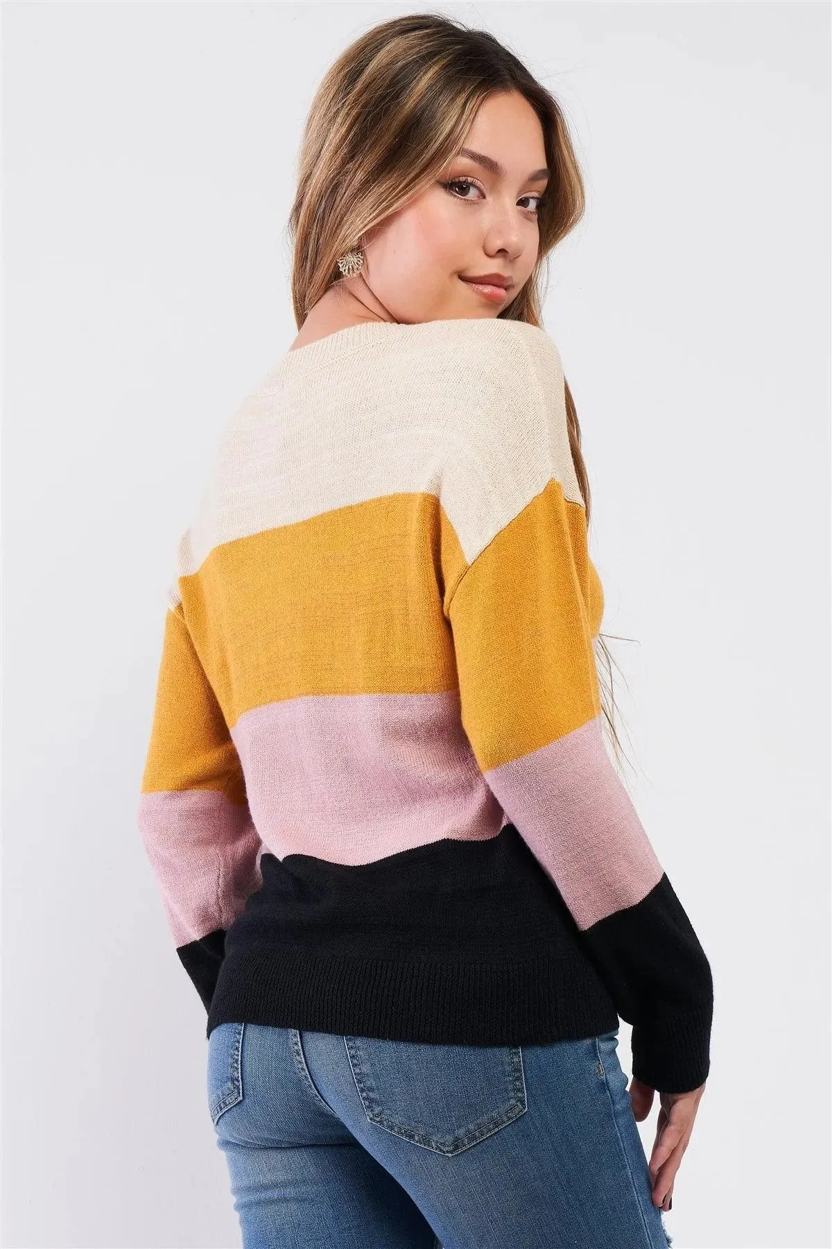 Multi Color Long Sleeve Round Neck Regular Fit Sweater /1-2-3