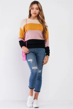 Multi Color Long Sleeve Round Neck Regular Fit Sweater /1-2-3