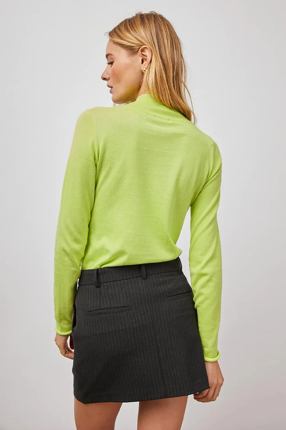 Rails Iris Mockneck Sweater - Lime